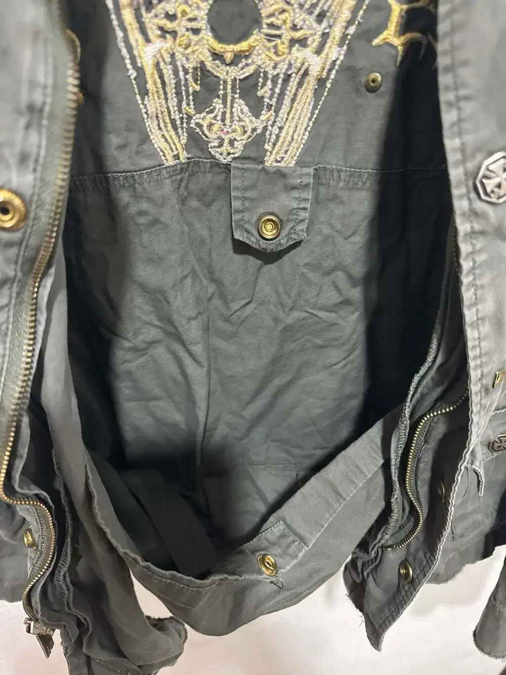 Blac Label 1968 Embroidered Military Field Jacket Grey